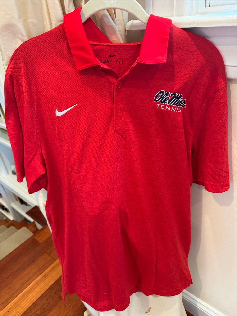 Nike Red Ole Miss Tennis Polo Shirt men’s medium NWOT